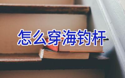 怎么穿海钓杆插图 怎么穿海钓杆插图