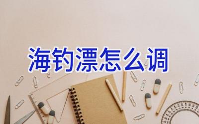 海钓漂怎么调插图