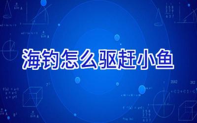 海钓怎么驱赶小鱼插图
