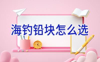 海钓铅块怎么选插图