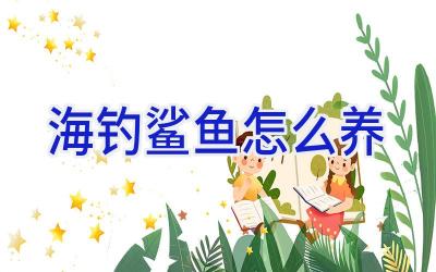 海钓鲨鱼怎么养插图