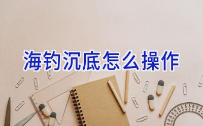 海钓沉底怎么操作插图