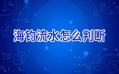 海钓流水怎么判断插图 海钓流水怎么判断插图