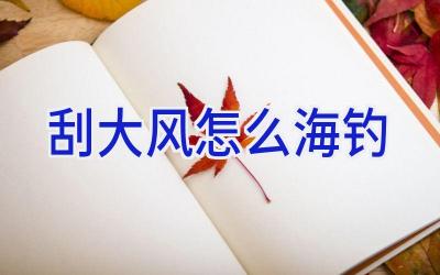 刮大风怎么海钓插图
